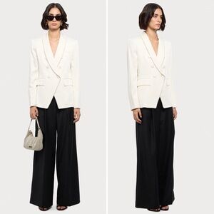 NWOT VERONICA BEARD Jagger Dickey Crystal-embellished Satin-crepe Blazer Size 12